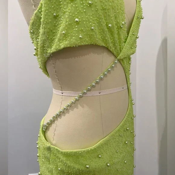 Oh Polly Lime Green Mini Dress - Picture 8 of 8